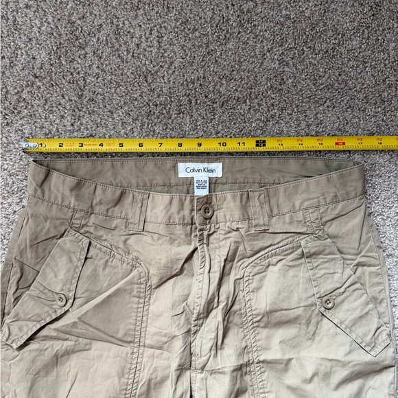 Calvin Klein Men’s Cargo Utility Pants 33x32 Khaki Cotton No Flaws - Picture 6 of 10